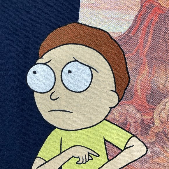 Rick and Morty Character Navy Short Sleeve T-Shirt - L - Picture 7 of 9